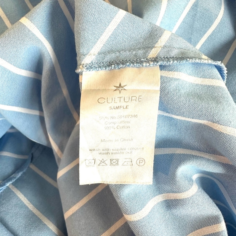 NWT Culture Blue and White Striped Shirt Dress “Understated” - Picture 11 of 14